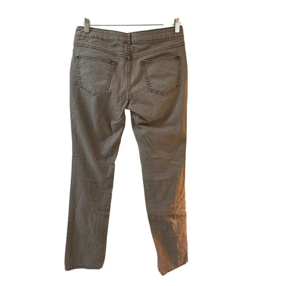 Pilcro & the Letterpress Anthropologie Gray Low Rise Skinny Jeans Zip Pockets 28 - Picture 2 of 9